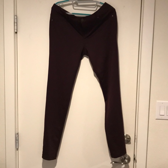 Maroon Stretch Pants - Picture 1 of 6